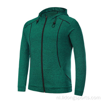 Actief track running hoodie jas met lange mouwen